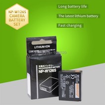 카메라 호환 충전 보조 배터리 np w126s w126s 7 2v 1260mah fuji x h1 x pro3 x pro2 x t3 x t2 x t30 x t20 x t200, 1개