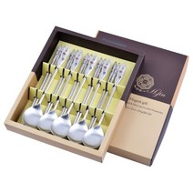 H.jin 로망스 칼라 샤틴수저 5벌세트, 없음