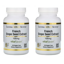 캘리포니아골드 프렌치 그레이프 시드 120베지캡 2개 Aa10951 Global Brand 해외 현지 배송