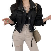 돌체비타샵 크롭 와이드 숏 야상 자켓