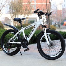 뚱뚱한 산악 자전거 가변 속도 크로스 컨트리 자전거 성인 학생 어린이 BMX 도로 20-26 인치 남성과 여성을위한 자전거, 하얀, 26인치, 21