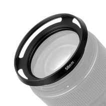 렌즈어댑터 링 호환 leica 37 40.5 49 52 55 58 67mm canon sony nikon 카메라 용 초박형 no dark 광각 후드 나사 통풍 보호대, 62mm