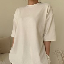 스타일자키 오버핏 레이어드 기모 반팔 티셔츠