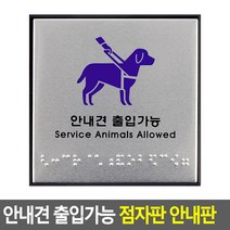 안내견 출입가능 점자판 안내판 점자판 안내판 인테리어소품 디자인문패 아크릴안내판 안내견출입가능점자판, 제품선택