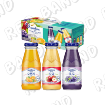 썬키스트 훼미리 주스 선물세트 오렌지 180ml 4p + 포도 180ml 4p + 사과 180ml 4p, 2세트