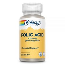 Solaray 엽산 470 mcg 100 VegCaps