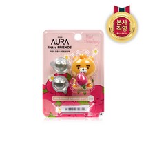 LG 생활건강 아우라 카카오 차량용 통풍구 방향제 딸기 라이언 2ml 2입, 선택완료