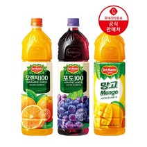 롯데칠성 델몬트주스 포도 6페트 PET 과일 음료 과일 주스 오렌지 망고 1.5L, 델몬트 주스 1.5L x 6펫(오렌지)