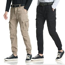 퍼스트레인 남성용 캐주얼 포켓 카고 바지 C381
