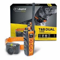 Dogtra T&B 듀얼 1개 장거리 1.5마일 확장 가능한 듀얼 다이얼 훈련 및 경고음 원격 개 훈련 E-칼라 고지대 총기 개 전용