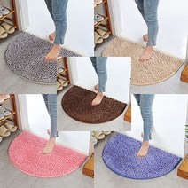 욕실 현관 입구 깔개 반달모양 소프트 발 매트 핑크
