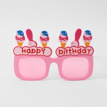 아이스크림 생일 파티 안경(핑크) 가정용 업소용 도매 추천 DWA01395DS, 제목색상또는랜덤