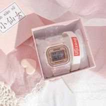 베로니카 투명 방수 전자 손목시계 스포츠 고등학생 중학생패션