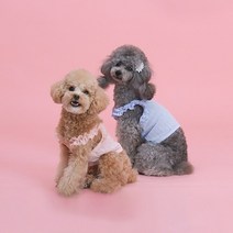 자체제작 강아지옷 크롭티 랄라 스윗 나시티, 색상:핑크|사이즈:L