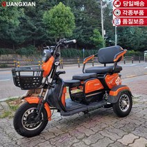 알엠티 KC인증 삼륜 중형 전동스쿠터 당일배송 할인행사 전동오토바이 노인 3륜 부모선물 RMT20AH12, 오렌지, 30~40KM, 3A