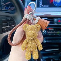 [해외 직송]DALIN 보조가방 곰방고양이 캐릭터키 열쇠고리와 깜찍자동차 열쇠고리 ST06 A8