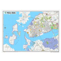 전라남도 목포시 지형 안내지도 150cm X 105cm JN, 3.일반전용천＋롤스크린(＋32000원)