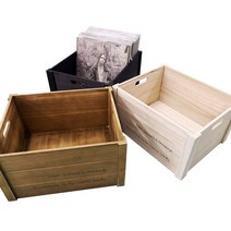 원목 엘피수납함 레코드판정리 LP 보관 빈티지 수납장, 레트로 브라운