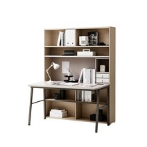 한샘 티오 책상세트 콘센트형 5단 140cm(컬러 택1), 색상:화이트/그레이(C)