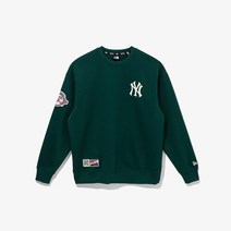 뉴에라 [뉴에라][공용]MLB 쿠퍼스타운 100주년 기념 패치 뉴욕 양키스 맨투맨 다크 그린 (13546467)