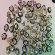 네일 금속지르코늄 입체 메탈 큐빅 네일 액세서리 믹스매치 20개