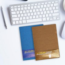 아인텍 A5 가죽 L홀더, 옐로우, 1개