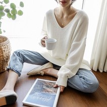 [난닝구]마리셀 브이넥니트