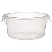 러버메이드 Commercial Products 플라스틱 원형 식품 보관 용기 주방/음식 준비/보관용 1.9L(2쿼트) 투명 용기만 포함 (FG572024CLR)
