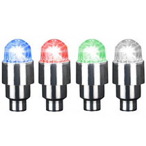 오토바이 스쿠터 타이어램프 전기자동차 휠라이트 LED 튜닝 나이어 조명 불빛 야간 라이딩, 라이트볼 모델(레드) + 2개