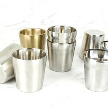 이중 진공 스텐컵 학교 급식 병원 업소용 식당 물컵, 한쿡스 이중 물컵 (무광)