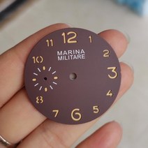 시계 액세서리 부품 36mm 커피 다이얼 노란색 숫자 샌위치 더블 중고품은 9 시