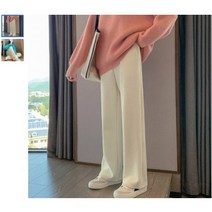 부드러운 터치감 골덴 코듀로이 기모 밴딩 와이드 팬츠