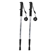 네모라마 초경량 등산스틱 접이식 다기능 등산지팡이, 실버 2P 1세트 I자형