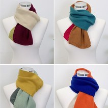 남여공용 커플 짧은 미니 니트 목도리 예쁜 쁘띠 숏 머플러