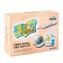 옷에 그리는 펜 패브릭마카560 티셔츠 에코백 신발 모자 가방 꾸미기 DIY 18색 세트 직물마카 셀프꾸미기, 기본