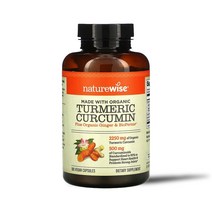 네이쳐와이즈 유기농 강황 커큐민 비건 캡슐 180, 커큐민 180정 (2개월분)