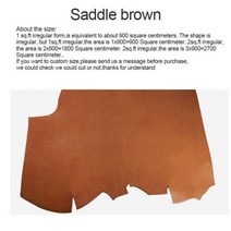 두께 풀 그레인 소 가죽 하이드 툴링 숄더 버트 베지터블 태닝 조각 공예 벨트 스트랩, Saddle brown+3sq.ft irregular