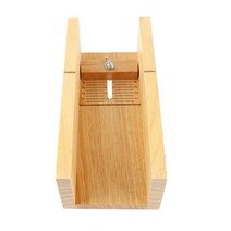 GHSHOP 비누 절단 트리밍 역 트리밍을 위한 조정 가능한 나무 덩어리 비누 절단기, 25x11.7x8.5cm