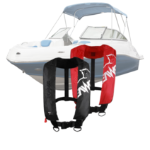 Seawolf 수압감지 자동팽창식 구명조끼, 화이트