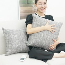 그레이패브릭 소파쿠션 2개 세트, 그레이 50x50 대형 2개