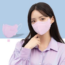 플로우 천사 텐텐 KF94 컬러 새부리형 마스크 (날개핏), 연분홍색, 50매(5매입 x 10개)