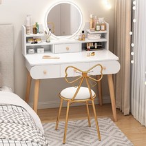 homeclia 럭셔리 화장대세트 LED 거울 스툴 메이크업 화장책상, 옵션 9