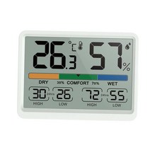 온도 습도 측정기 가정용 온도계 습도계 가정용 실내 온도계, 하얀색, ABS