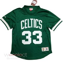 NBA 보스턴 셀틱스 #33 래리 버드 크루넥 메쉬 티셔츠 NBA 져지 티셔츠