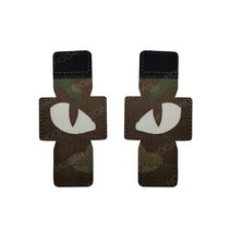 저스트씨 고양이 눈 전술 패치 독수리 전투 어둠 속빛나는 GITD 태그 배지 헬멧 가방 재킷 유니폼, [06] Eagle eye white, 1개