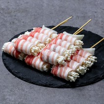 집에서먹자 삼겹팽이말이꼬치 300g(60g x 5개/냉동) 캠핑음식 꼬치구이 삼겹꼬치 삼겹팽이말이, 300g, 1개