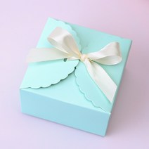 선물박스 제작 포장 쿠키 사탕 미니 리본 쥬얼리 기프트 박스 민트 판촉 10p