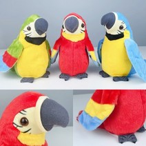 말하는 따라쟁이 앵무새 움직이는 장난감 선물, 빨강