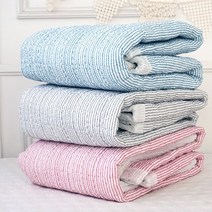 바숨 시어서커 쿨 여름카페트 겸 침대패드 패드, 심플라인 카페트 SS/ 핑크