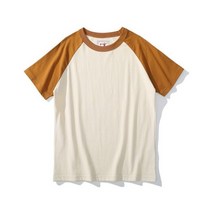 남자 반팔 티셔츠 남성 머슬릿 반팔티 Akkad Kuti 일본 레트로 스타일 크루 넥 라글란 슬리브 학생 캐주얼 Collocation 티 100% 코튼